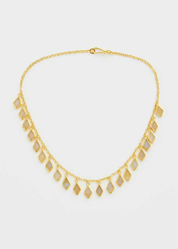 18kt Gold Vermeil PSTM Afghanistan Agate Bamyan Necklace