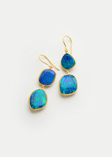 18kt Gold Opal Double Drop Earrings