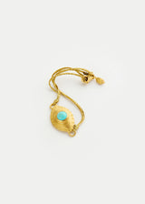18kt Gold PSTM Jordan Turquoise Eye Bracelet on Cord