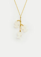 18kt Gold Rainbow Moonstone Fish Amulets on Cord