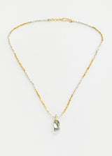 Sterling Silver & Brass PSTM Afghanistan Durrani Beaded Necklace