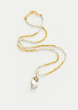 Sterling Silver & Brass PSTM Afghanistan Durrani Beaded Necklace