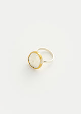 Silver & Brass PSTM Afghanistan Durrani Oval Ring