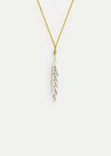 Sterling Silver PSTM Palestine Barley Leaf Pendant on Cord 