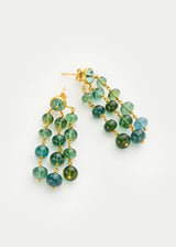 18kt Gold Green Tourmaline Colette Bead Earrings