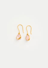 18kt Gold Carnival Rose Quartz Drop Earrings