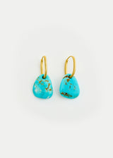18kt Gold Hathor Turquoise Hoop Earrings