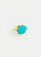 18kt Gold Hathor Turquoise Greek Ring