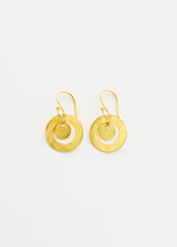 18kt Gold Cusco Circle Drop Earrings