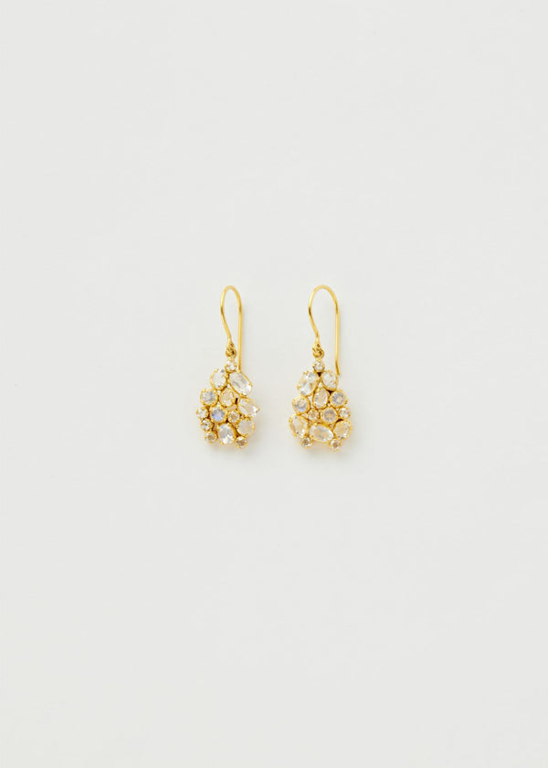 18kt Gold Theia Cluster Earrings