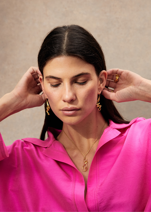 18kt Gold Zen Rocks Earrings