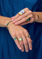 18kt Gold Beachcomber Abalone Shell Full Stone Bracelet