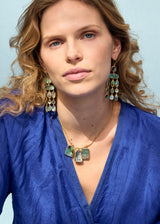 18kt Gold Beachcomber Abalone Shell Chandelier Earrings