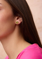 18kt Gold Peridot Classic Studs