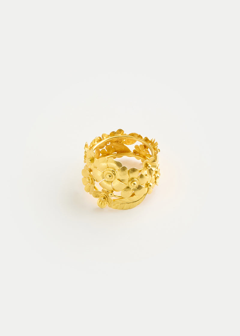 18kt Gold Garden of Eden Flower Ring