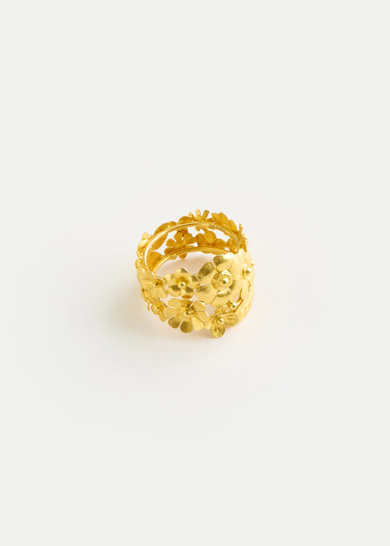 18kt Gold Garden of Eden Flower Ring