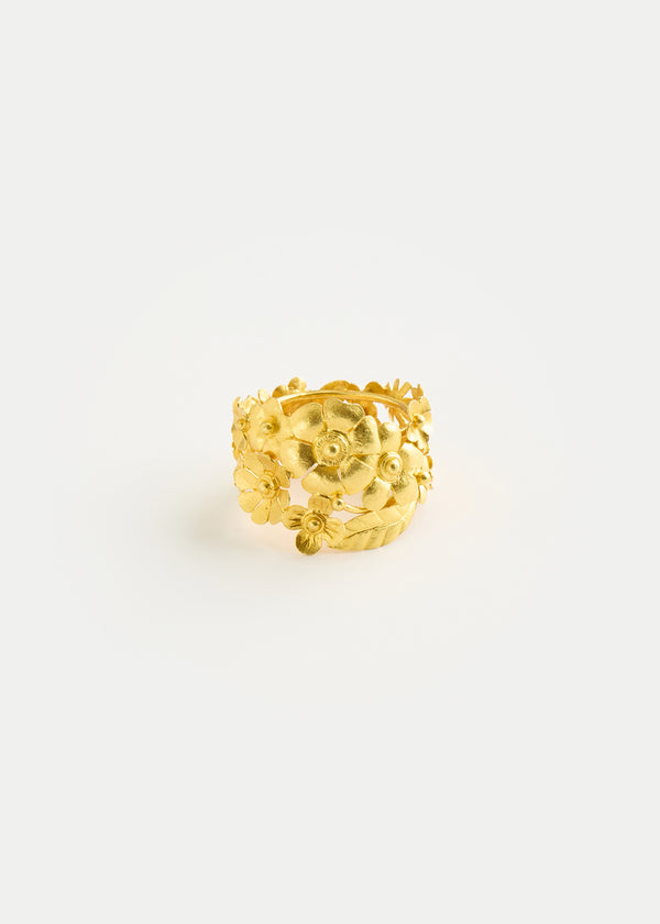 18kt Gold Garden of Eden Flower Ring