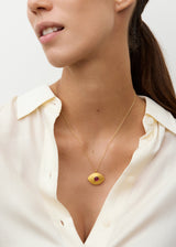 18kt Gold PSTM Jordan Pink Tourmaline Eye Necklace