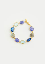 18kt Gold Mixed Blues Full Stone Bracelet