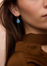 18kt Gold Opal Small Single Drop Earrings