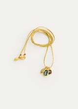 18kt Gold The Middle Path Spinel & Diamond Cluster on Cord