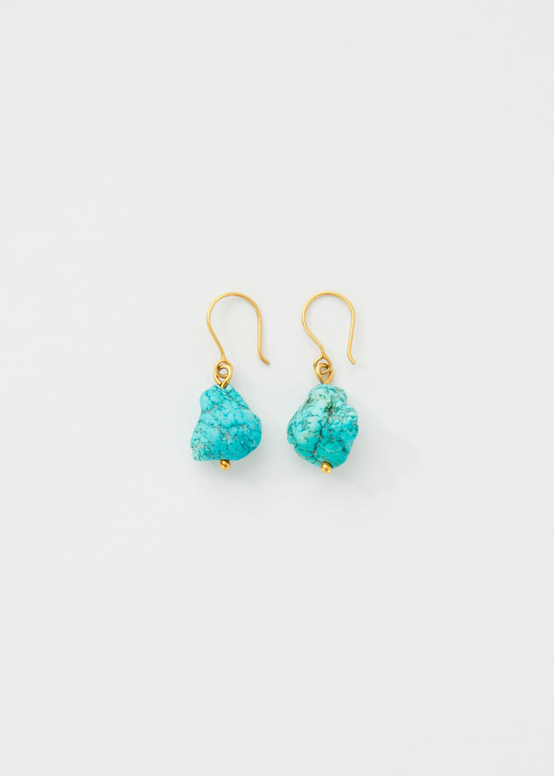 18kt Gold Vermeil PSTM Afghanistan Zarmina Turquoise Earrings