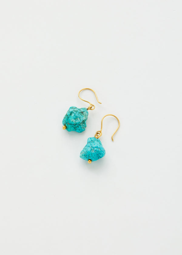 18kt Gold Vermeil PSTM Afghanistan Zarmina Turquoise Earrings