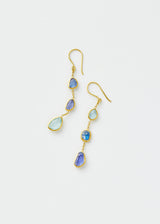 18kt Gold Light and Space Triple Drop Earrings