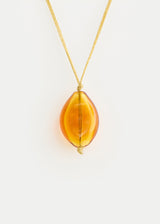 Azaz Amber Glass Diamond Bead on Cord