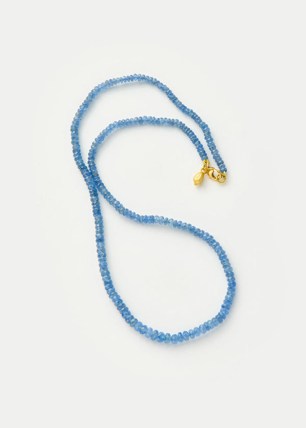 18kt Gold Kyanite Beaded Necklace