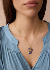 18kt Gold Tanzanite & Star Amulets on Cord