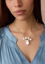 18kt Gold Pearl Cluster on Cord