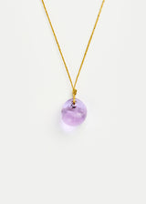 Azaz Purple Round Glass Bead on Cord