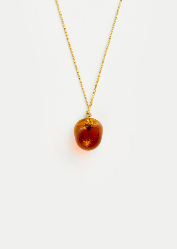 Azaz Amber Glass Bead on Cord