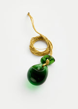 Azaz Green Glass Double Bead on Cord