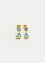 18kt Gold Alectrona Opal Drop Studs
