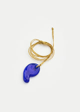 Azaz Dark Blue Glass Kidney Bead on Cord image 2