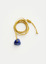 Meena PSTM Afghanistan Lapis Bead Necklace on Cord
