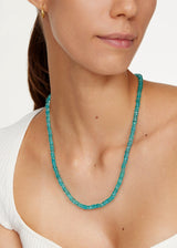 Sterling Silver Apatite Beaded Necklace