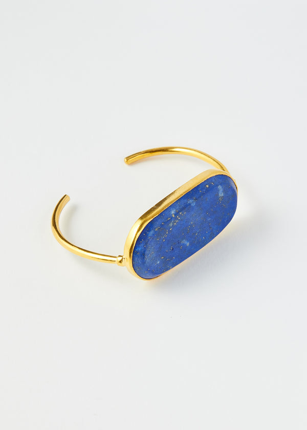 18kt Gold Vermeil PSTM Afghanistan Lapis Oqab Cuff