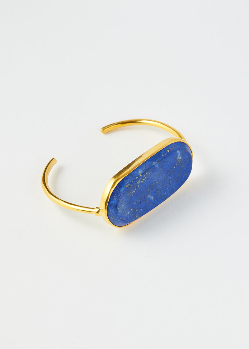 18kt Gold Vermeil PSTM Afghanistan Lapis Oqab Cuff