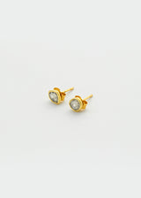 Pippa Small - 18kt Gold Foil Back Diamond Classic Stud Earrings