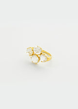 18kt Gold Rose Cut Diamond Claw Set Ring