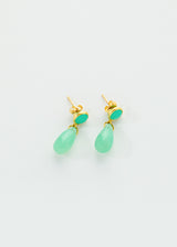 18kt Gold Chrysoprase Gaia Earrings