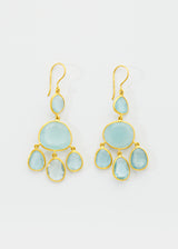 18kt Gold Aquamarine Jellyfish Earrings