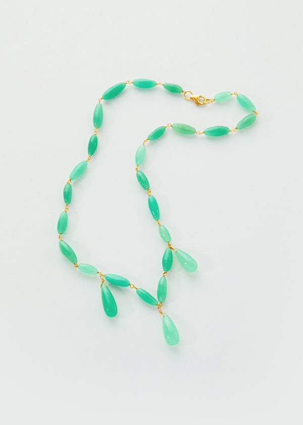 18kt Gold Chrysoprase Necklace