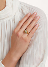 Pippa Small - 18kt Gold Diamond Rough Cut Greek Ring