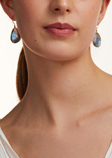 18kt Gold Labradorite Single Drop Earrings