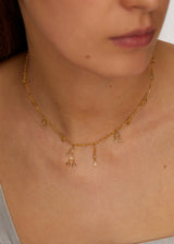 Pippa Small - 18kt Gold Diamond Cluster Knot Necklace