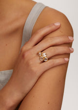 18kt Gold Rose Cut Diamond Claw Set Ring